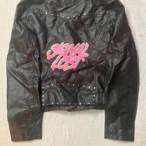 Faux Leather Jacket size Medium Moro Jacket Outer Edge Signal Lost